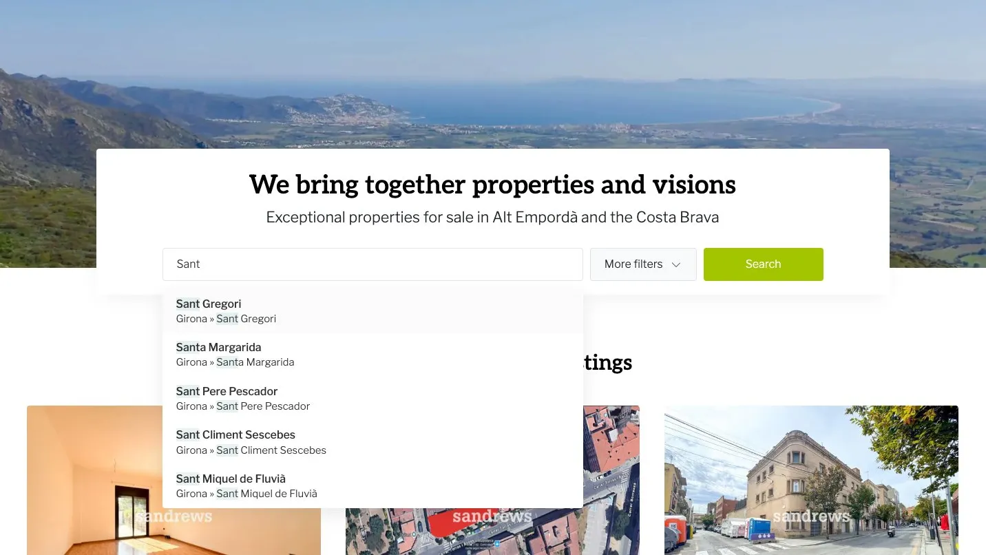 A property search with 